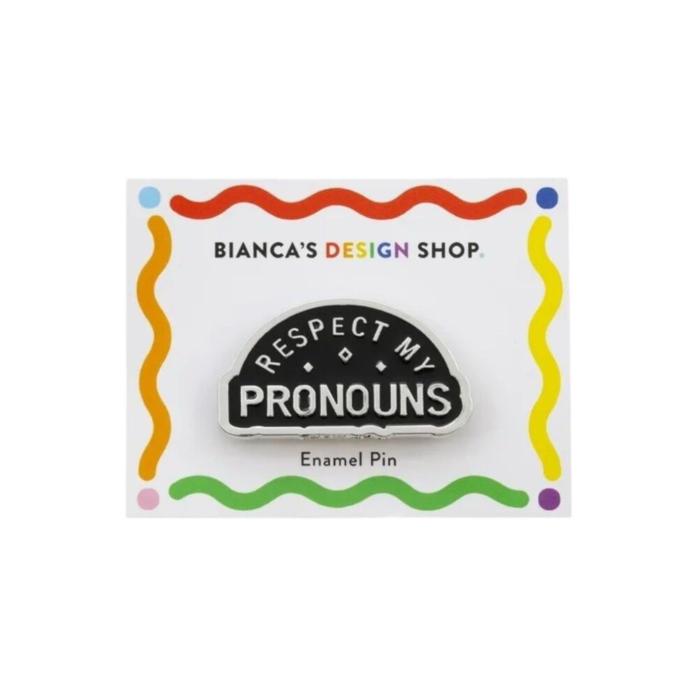 Respect My Pronouns Enamel Lapel Pin Badge/Brooch Trans Nonbinary Pride Gift